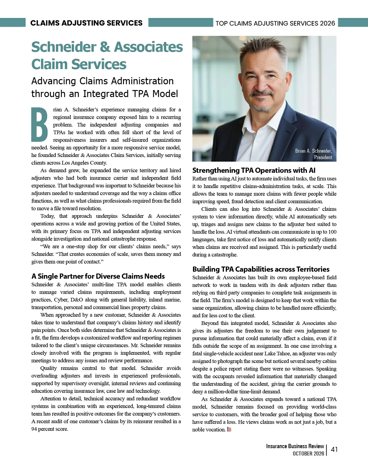  Claim Adjusting | Insurance Business Review